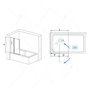 Шторка для ванны RGW Screens SC-11 100 купить в интернет-магазине Sanbest