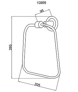 Полотенцедержатель-кольцо Boheme Murano Cristal 10905-CRST-CH купить в интернет-магазине сантехники Sanbest