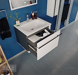 Тумба с раковиной Roca Aneto 857429806 60 белый для ванной в интернет-магазине Sanbest