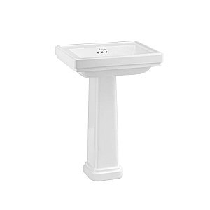Раковина на пьедестале Burlington Riviera 58 RIV1 NTH RIV6 без отверстий белая купить в интернет-магазине Sanbest