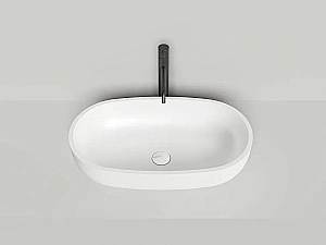 Раковина накладная Salini Gloria 05 1102205M 64 из искусственного камня S-Stone, белая матовая купить в интернет-магазине Sanbest