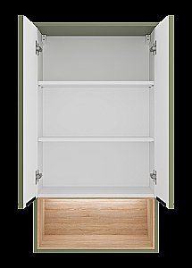 Шкаф подвесной Misty Enfida 60 ENF-08060-081 Зеленый / Дуб Сонома светлый для ванной в интернет-магазине сантехники Sanbest