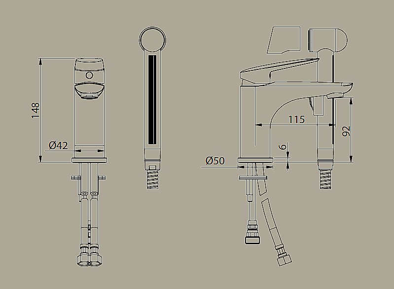 Смеситель для раковины Migliore Laguna 26082 с гигиеническим душем купить в интернет-магазине сантехники Sanbest