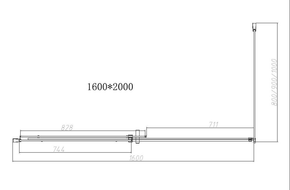 Душевой уголок Vincea DICE VSR-4D1016CL 160x100 хром/прозрачный купить в интернет-магазине Sanbest