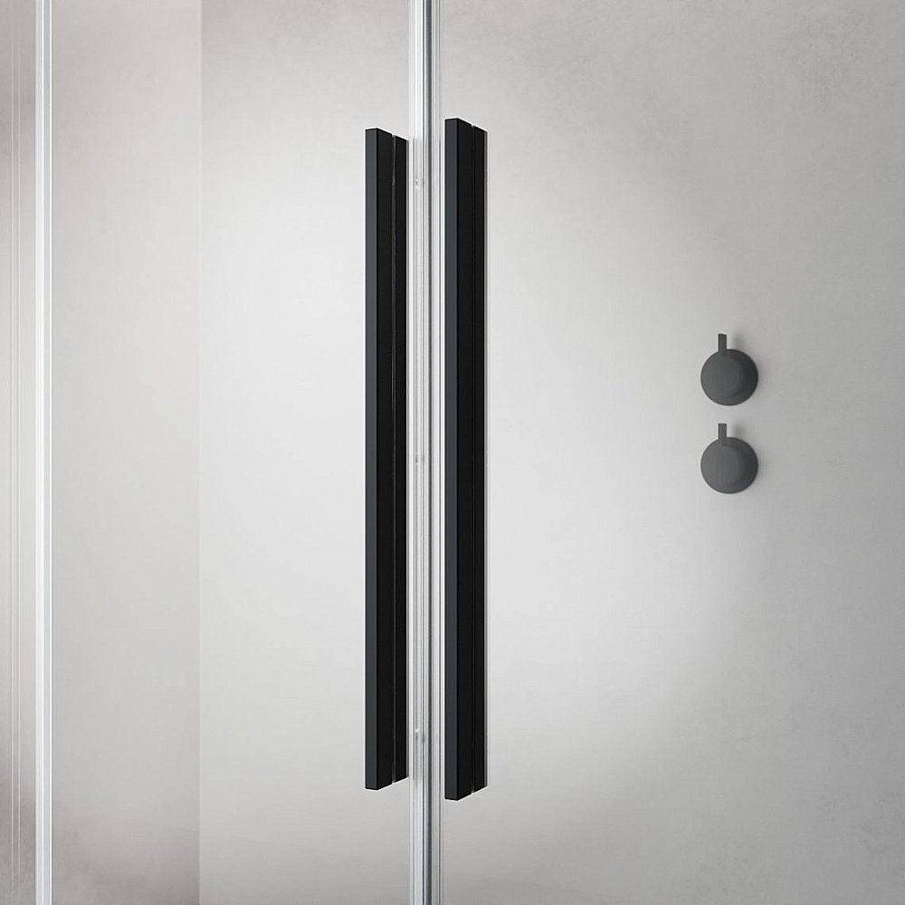 Шторка для ванны Radaway Furo Black PND II 100 стекло прозрачное/профиль черный матовый купить в интернет-магазине Sanbest