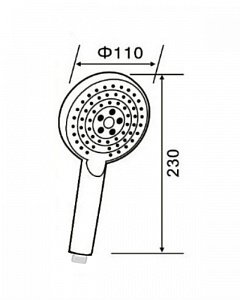 Душевая лейка Orange O-Shower OS03b черный матовый купить в интернет-магазине сантехники Sanbest