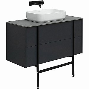 Тумба с раковиной Allen Brau Reality 100 1.32007.AM антрацит матовый для ванной в интернет-магазине Sanbest