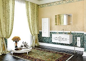 Тумба с раковиной Aqwella Due amanti 120 DUE0112 белая для ванной в интернет-магазине Sanbest