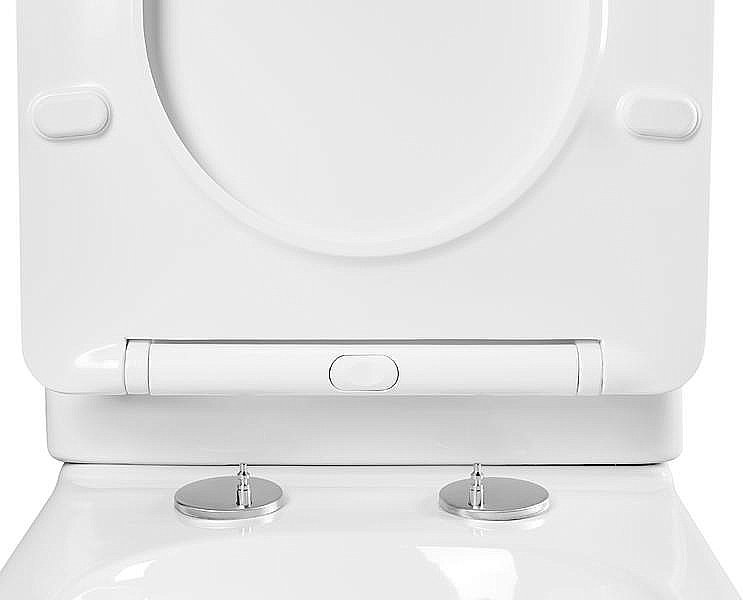 Унитаз приставной Aquatek Амадео AQ1964-00 белый, с крышкой микролифт, безободковый купить в интернет-магазине Sanbest