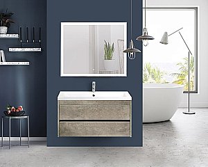 Тумба с раковиной Art&Max Family 1000-2C подвесная, Венето цемент для ванной в интернет-магазине Sanbest