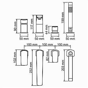 Смеситель для ванны WasserKRAFT Salm 2755 купить в интернет-магазине сантехники Sanbest