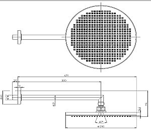 Верхний душ Bossini Apice H70430H.030 хром купить в интернет-магазине сантехники Sanbest