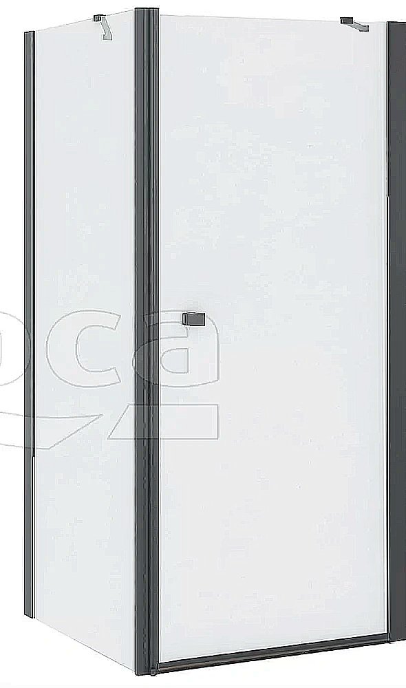 Душевой уголок Roca Capital 100x90 черный прозрачное стекло купить в интернет-магазине Sanbest