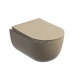 Унитаз подвесной Ceramica Nova Modena CN6063MC безободковый, с крышкой микролифт, капучино матовый купить в интернет-магазине Sanbest