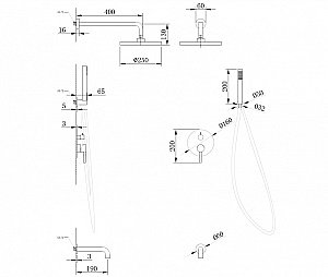 Душевая система Abber WASSER KREIS AF8117 хром купить в интернет-магазине сантехники Sanbest