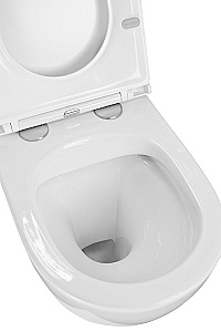 Унитаз подвесной Azario Grado AZ-0046N белый, безободковый, с крышкой микролифт купить в интернет-магазине Sanbest