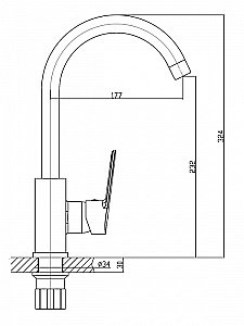 Смеситель для кухни Orange Plito M16-004cr купить в интернет-магазине сантехники Sanbest