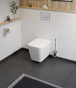 Унитаз подвесной Koller Pool KVADRO KR-0530-RW безободковый, с крышкой микролифт купить в интернет-магазине Sanbest