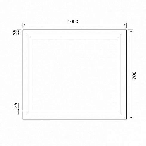 Зеркало Iddis Zodiac 100 ZOD1000i98 белое в ванную от интернет-магазине сантехники Sanbest