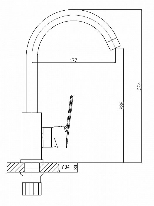 Смеситель для кухни Orange Plito M16-004cr купить в интернет-магазине сантехники Sanbest