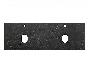 Столешница BelBagno KEP-120-2-MNO черный матовый мрамор для ванной в интернет-магазине сантехники Sanbest