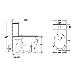 Унитаз Owl 1975 Tid Cirkel-G безободковый, с бачком, с крышкой микролифт купить в интернет-магазине Sanbest
