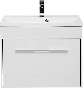 Тумба с раковиной Aquanet Августа 210028 75 белый для ванной в интернет-магазине Sanbest