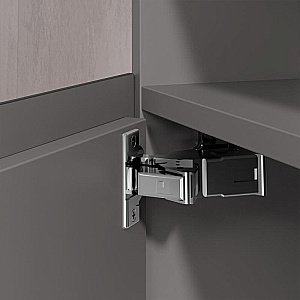 Тумба с раковиной KEUCO STAGELINE 32822290001 46 петли слева, инокс матовый для ванной в интернет-магазине Sanbest