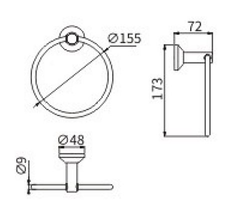 Полотенцедержатель CeramaLux Fleur 78306 хром купить в интернет-магазине сантехники Sanbest