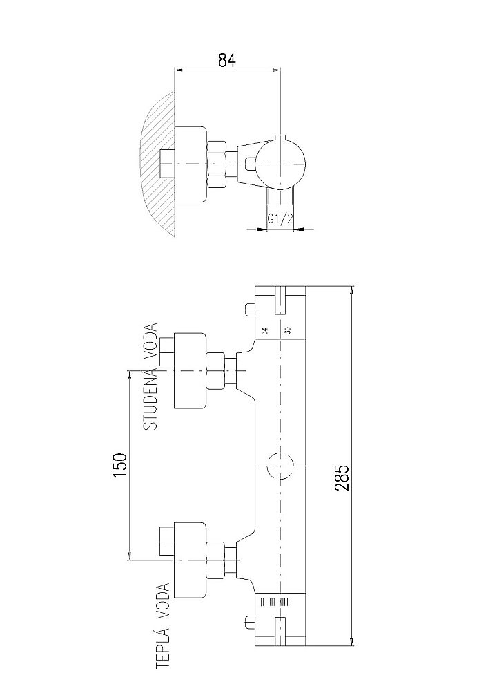 Смеситель для душа Rav-Slezak TERMOSTAT TRM80.5CMATC купить в интернет-магазине сантехники Sanbest