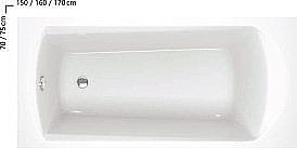 Ванна акриловая Ravak DOMINO C621000000 160х70 купить в интернет-магазине Sanbest