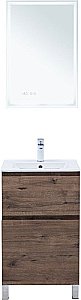 Тумба с раковиной Aquanet Алвита new 50 344126+329252 дуб веллингтон табак для ванной в интернет-магазине Sanbest