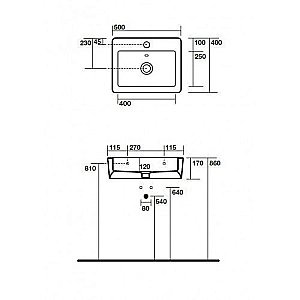 Раковина Kerasan Ego 50 324101*1 белая купить в интернет-магазине Sanbest