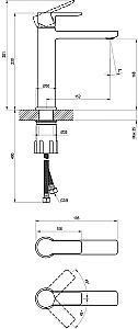 Смеситель для раковины Ravak Solar SL 014.20BLM X070489 черный матовый купить в интернет-магазине сантехники Sanbest