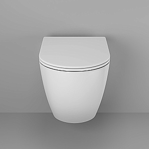 Унитаз подвесной Grossman Thin Rim GR-5601S белый, безободковый, с крышкой микролифт купить в интернет-магазине Sanbest