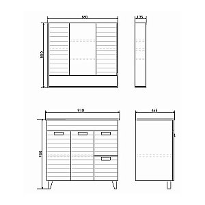 Тумба с раковиной Comforty Клеон 00-00004757 90Н белый/дуб дымчатый для ванной в интернет-магазине Sanbest