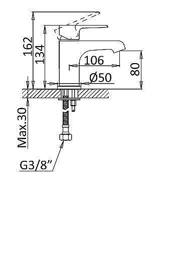 Смеситель для раковины Cezares NAUTIC-LS1-01-W0 хром купить в интернет-магазине сантехники Sanbest
