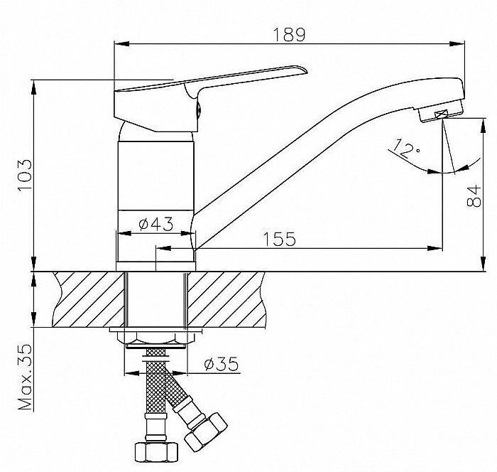 Смеситель для кухни Orange Prim M42-011cr купить в интернет-магазине сантехники Sanbest
