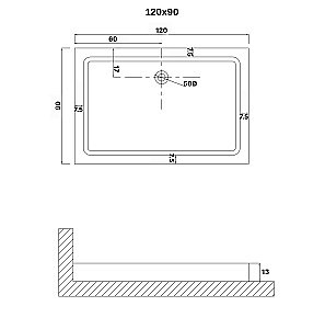 Душевой поддон Niagara Eco NG-P1290-14Q 120х90 белый купить в интернет-магазине Sanbest