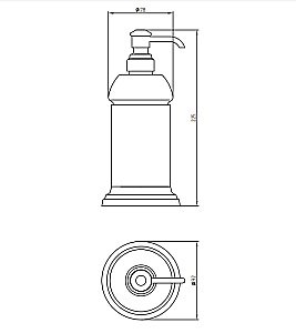 Диспенсер настольный Migliore Mirella белая керамика/золото купить в интернет-магазине сантехники Sanbest