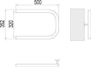 Полотенцесушитель водяной Terminus П-обр AISI 32х2 320х500 купить в интернет-магазине сантехники Sanbest
