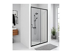 Душевая дверь Good Door CUBE 150 WTW-150-C-B стекло прозрачное/профиль черный матовый купить в интернет-магазине Sanbest