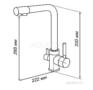Смеситель для кухни Акватон Руан 1AX004FCXX240 кремовый купить в интернет-магазине сантехники Sanbest