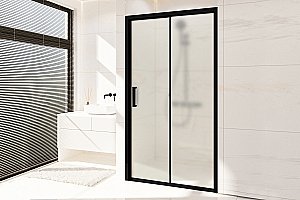 Душевая дверь Royal Bath ACCORD 125 RB HS-C-BL стекло матовое/профиль черный купить в интернет-магазине Sanbest