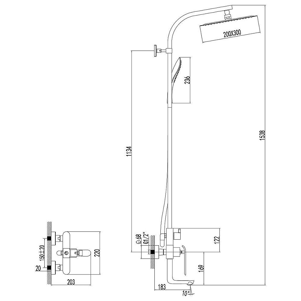 Душевая система Lemark Melange LM4962CW купить в интернет-магазине сантехники Sanbest