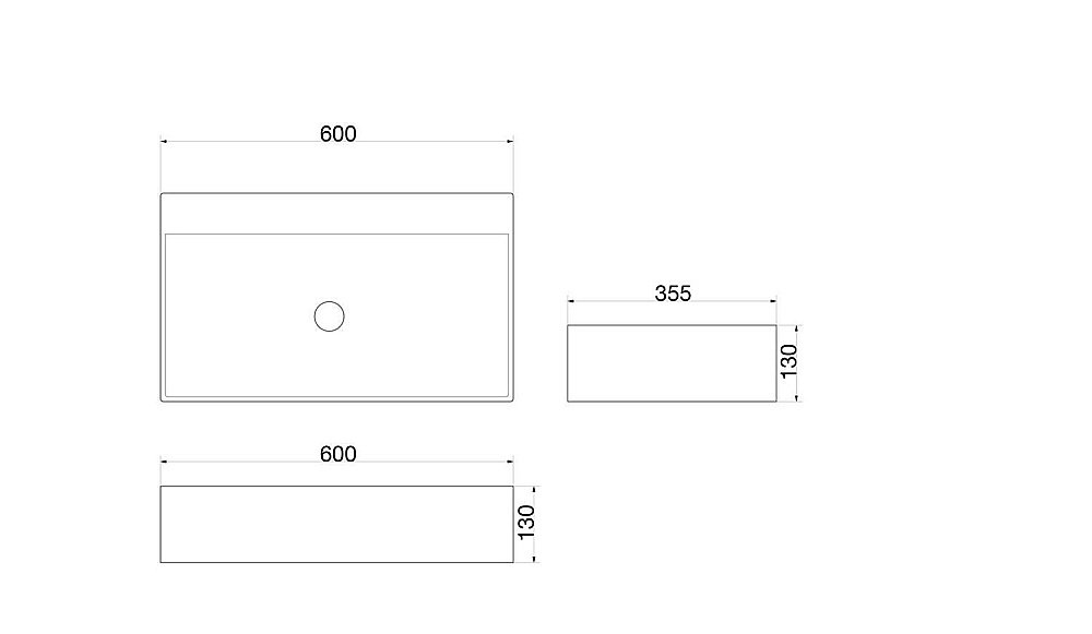 Раковина накладная SantiLine 60 SL-1093 белая купить в интернет-магазине Sanbest