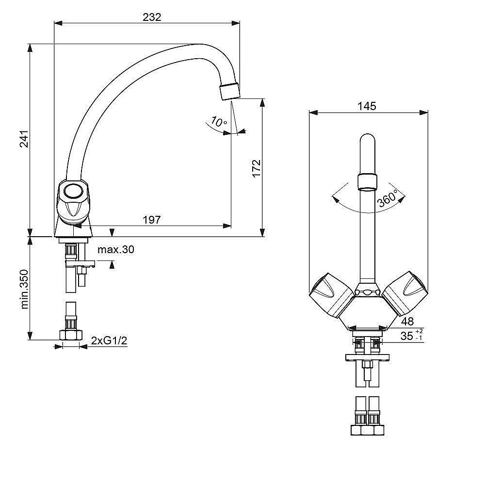 Смеситель для кухни Vidima ISKAR BA168AA купить в интернет-магазине сантехники Sanbest