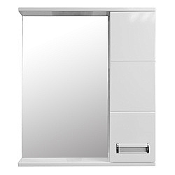 Зеркало со шкафом Loranto Дина CS00049718 60 белый, правостороннее купить в интернет-магазине сантехники Sanbest