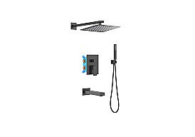 Душевая система Aquatek Либра AQ1673MB черная матовая купить в интернет-магазине сантехники Sanbest