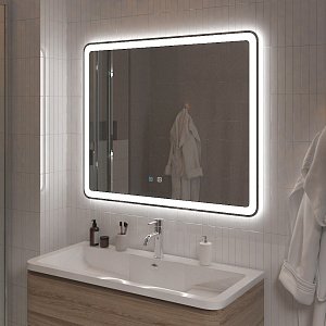 Зеркало BelBagno SPC-MAR-1000-800-LED-TCH-SND 100х80 в ванную от интернет-магазине сантехники Sanbest